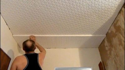 как обновить потолок из пенопластовой плитки